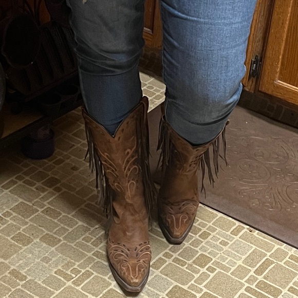 Corral cowboy boots w fringe - Picture 7 of 11